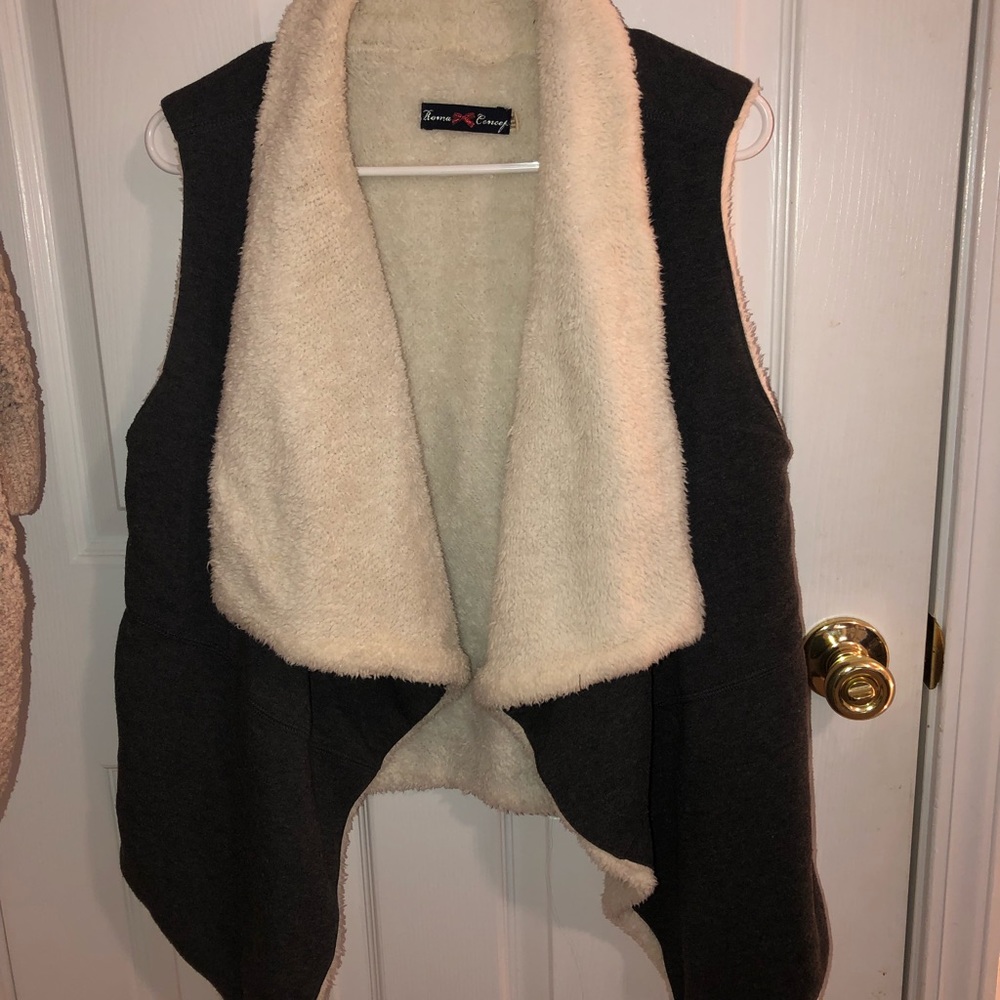 Grey cotton lined vest